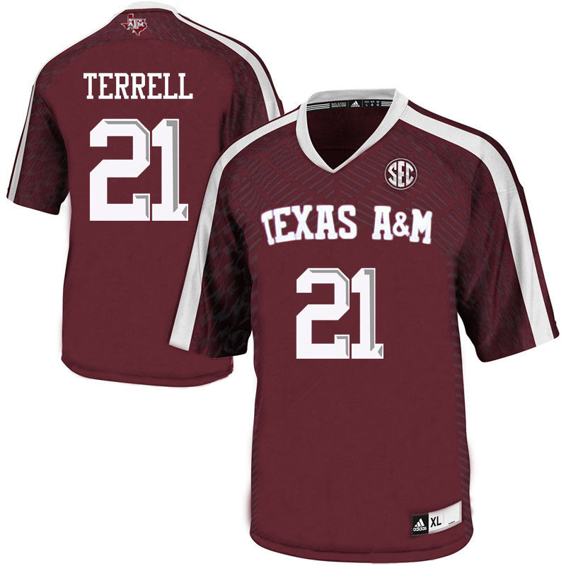 Men #21 Steven Terrell Texas A&M Aggies College Football Jerseys-Maroon